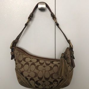 Coach signature print small hobo